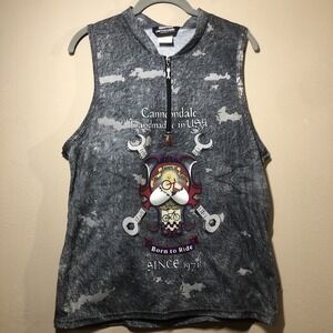 Cannondale Born To Ride Wrenches Theme 1/2 Zip Cycling Jersey Shirt XL